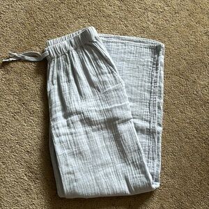 Aritzia light blue linen pants